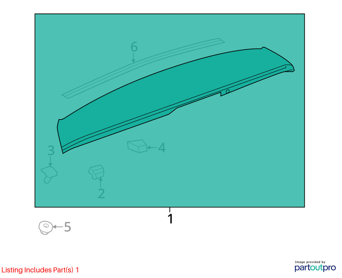 2009-2017 Chevrolet Traverse Rear End Spoiler W/ Third Brake Light OEM 84052287