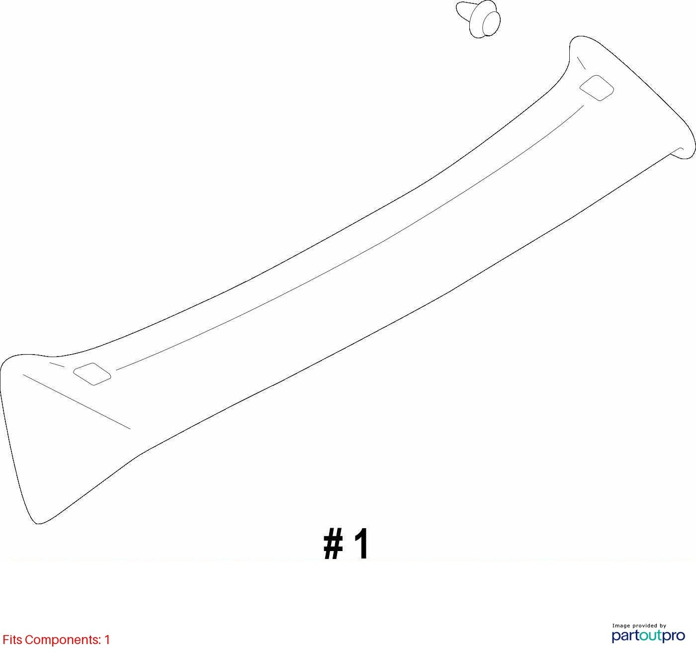 14-18 Subaru Forester Rear Liftgate Spoiler & Third Brake Light OEM 96031SG002NN