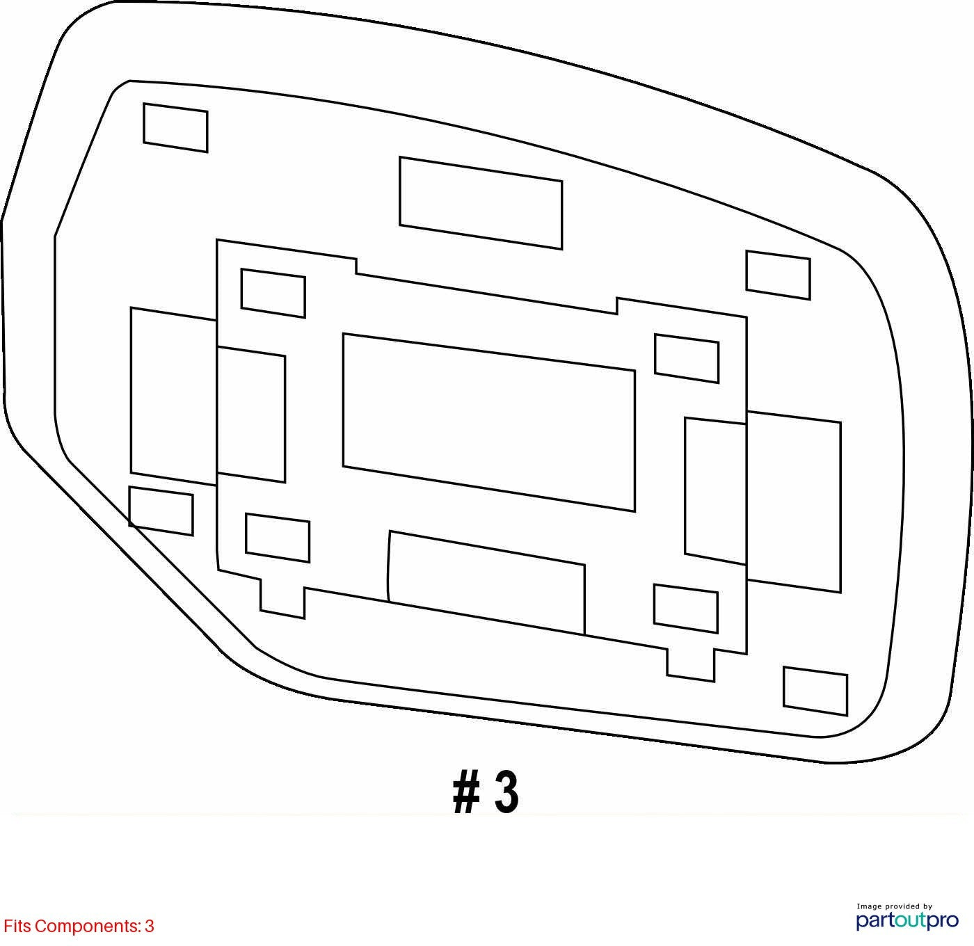 15-21 Subaru Outback Right Side Door Mirror Glass Heated Blind Spot 91039AL13A