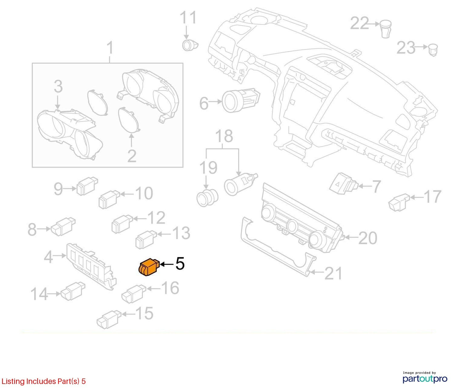 2015-2026 Subaru Impreza Light Illumination Dimmer Control Switch OEM 83002AL000