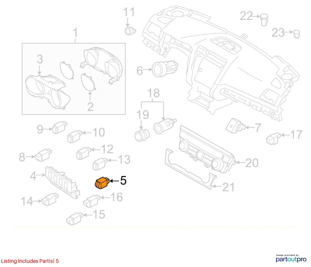 2015-2026 Subaru Impreza Light Illumination Dimmer Control Switch OEM 83002AL000