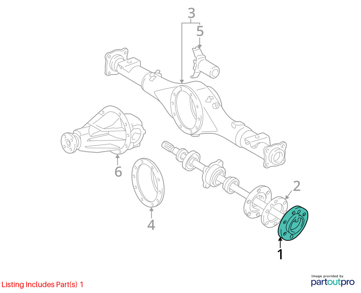 2001-2005 Toyota Sequoia Left Rear Axle Shaft Complete 42311-34050 OEM
