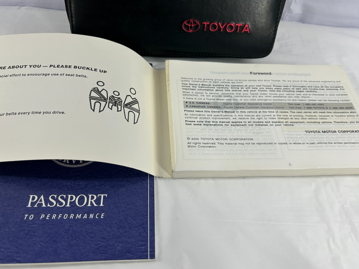 2004 Toyota Sequoia Owner Manual Guide Book and Leather Case OEM