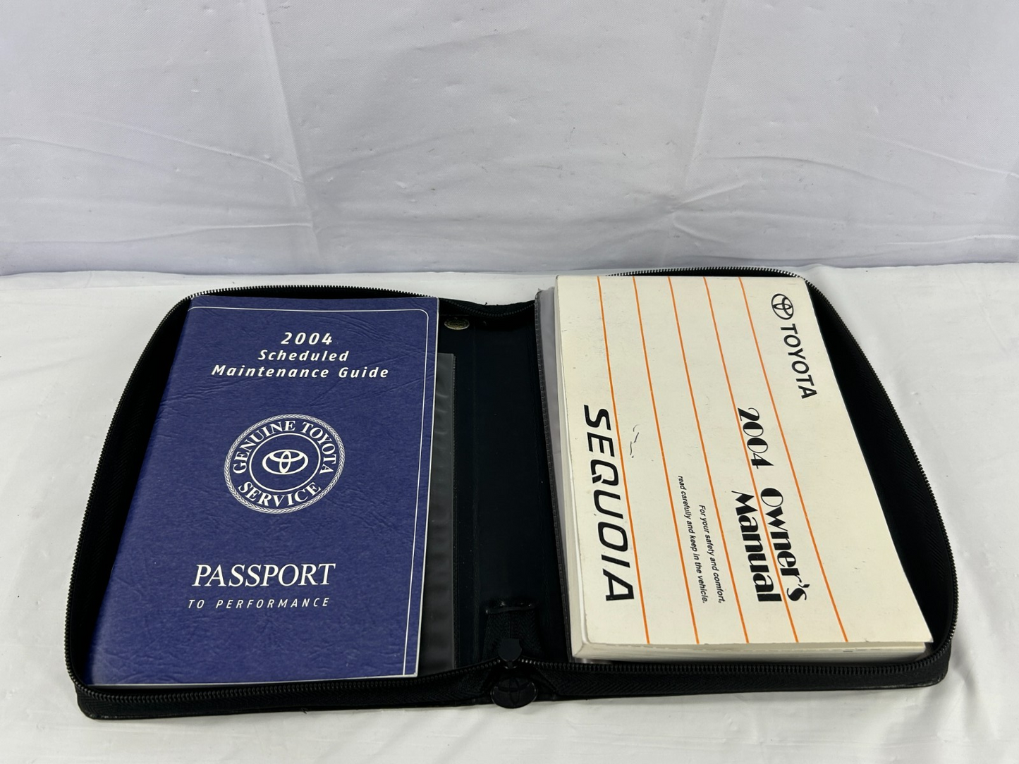 2004 Toyota Sequoia Owner Manual Guide Book and Leather Case OEM
