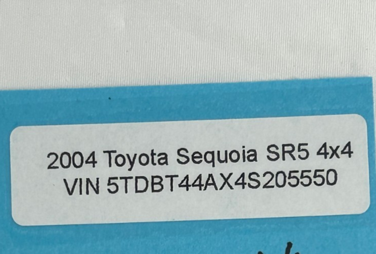 2001-2007 Toyota Sequoia Front Dash Fuse Box Lid Cover Panel OEM 55545-0C010-B0