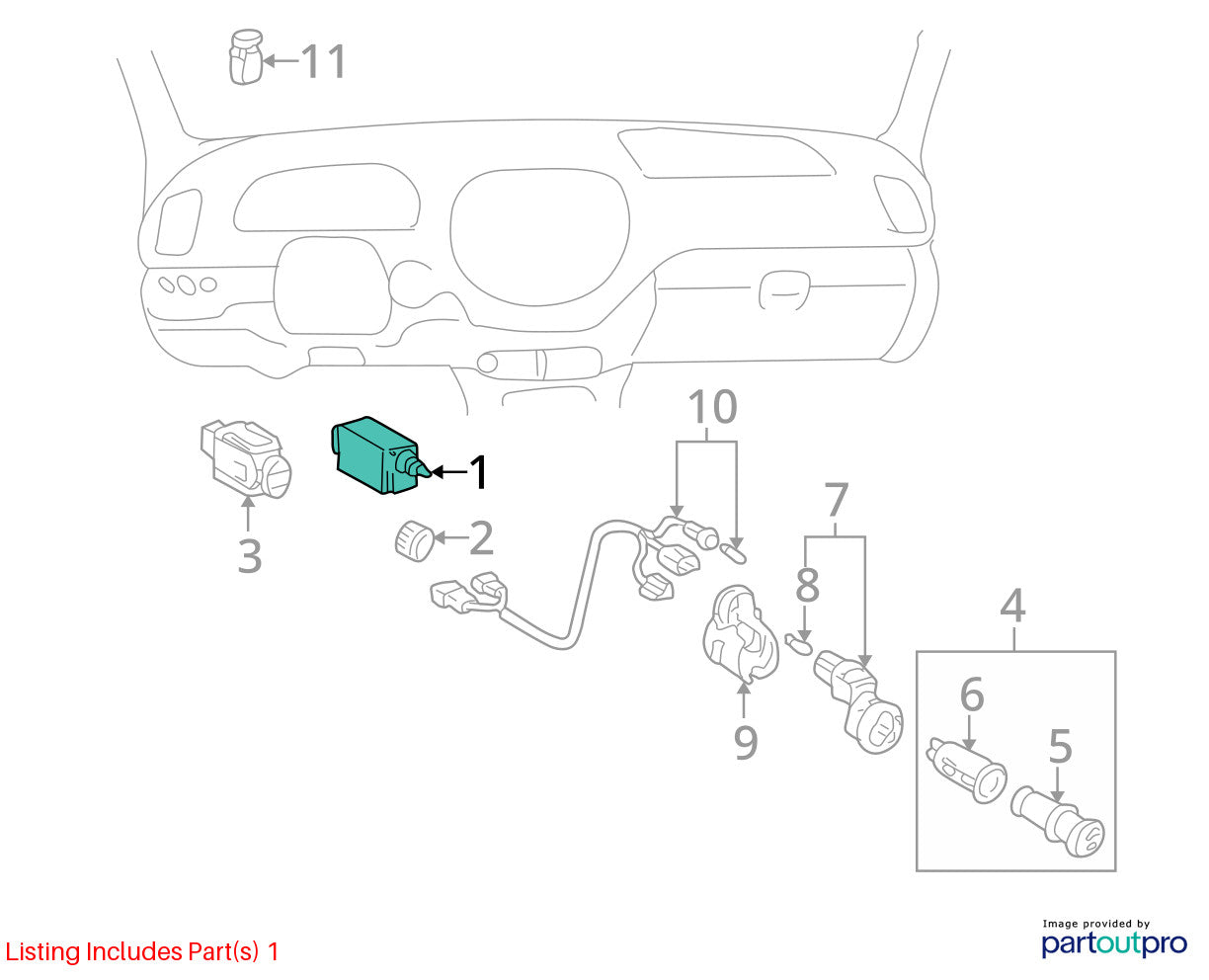 2001-2005 Toyota Sequoia Dash Instrument Light Dimmer Rheostat OEM 84119-0C010