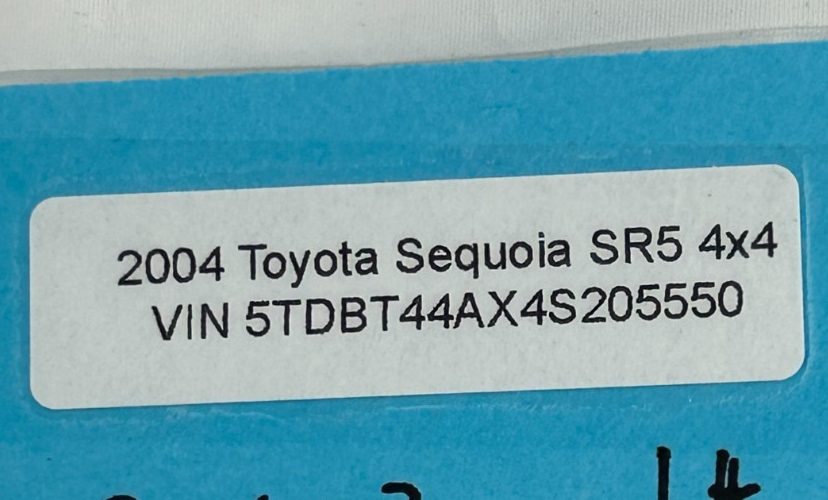 2004 Toyota Sequoia VIP Security Alarm Window Breakage Sensor OEM 08586-0C830