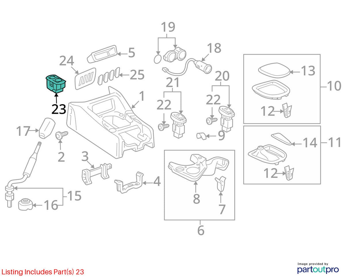 2001-2007 Toyota Sequoia Side Mirror Control Switch Non-Folding OEM 84870-0C010