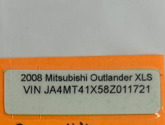 07-13 Mitsubishi Outlander Rear Tailgate Hatch Garnish Trim White OEM 5817A022WA