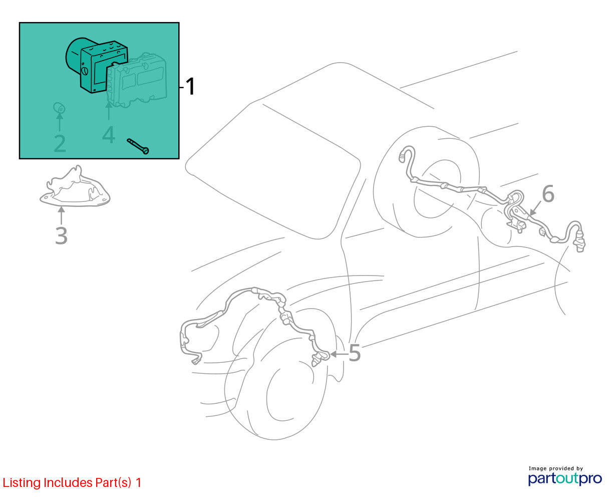 03-05 Toyota Sequoia ABS Anti-Lock Brake Pump Actuator Assembly OEM 44050-0C072