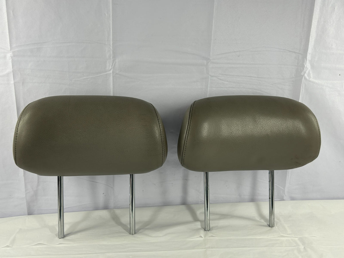 2001-2005 Toyota Sequoia Front Seat Leather Headrest Set Gray OEM 71910-0C040-B0