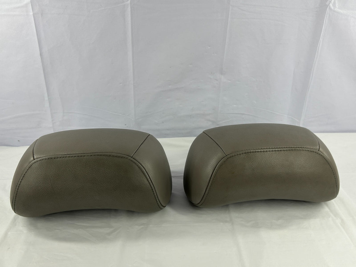 2001-2005 Toyota Sequoia Front Seat Leather Headrest Set Gray OEM 71910-0C040-B0
