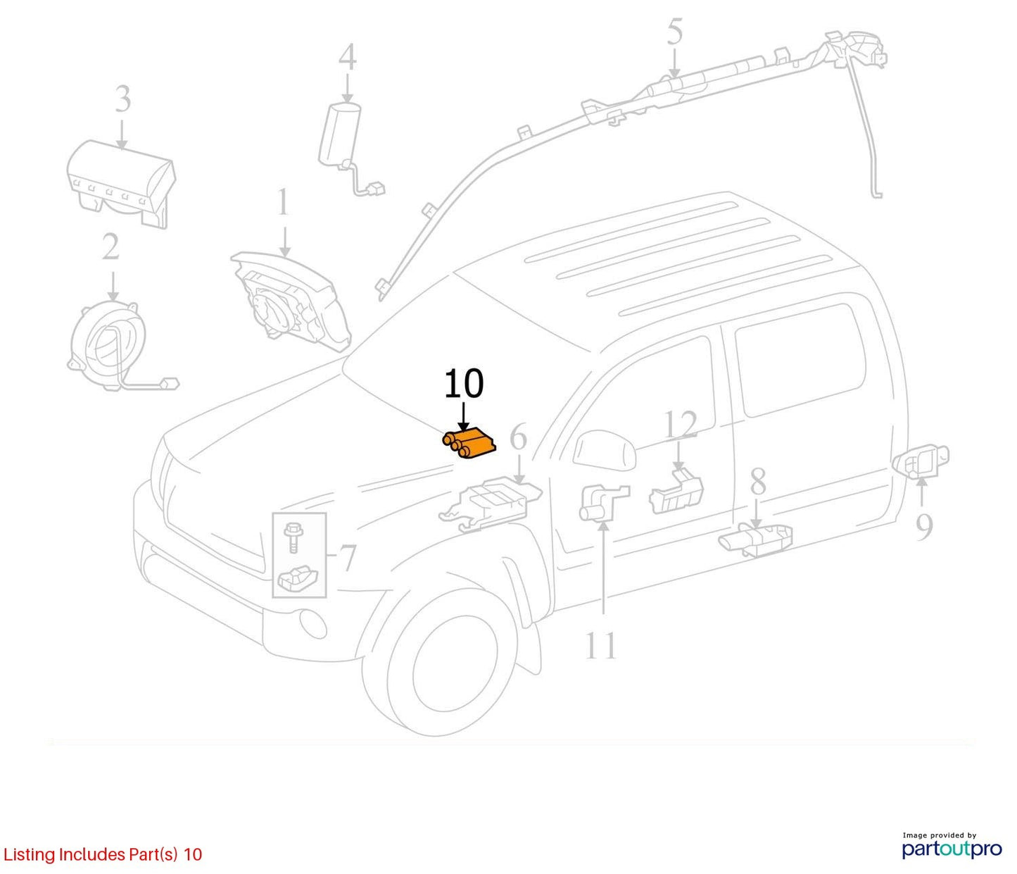 2004-2021 Toyota Highlander Occupant Detection Module Sensor OEM 89952-35011