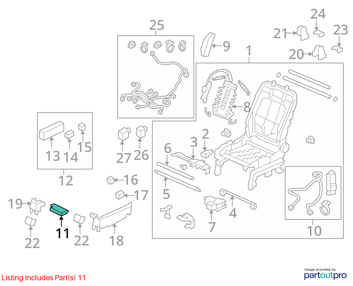 2009-2015 Honda Pilot Driver Power Seat Control Module MSC OEM 81228-SZA-A01