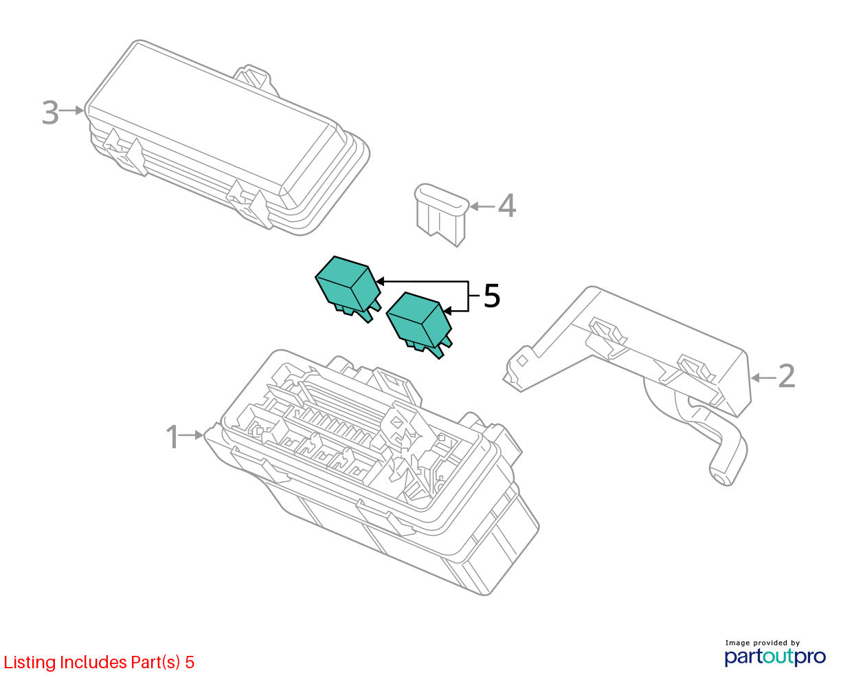 2005-2022 Honda Pilot Fuse Box Multi Purpose 4-Pin Relay OEM 39794-SDA-A03
