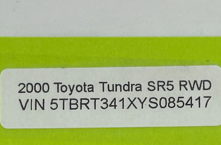 2000-03 Toyota Tundra Front Left & Right Headrest Gray Cloth OEM 71910-0C030-B1