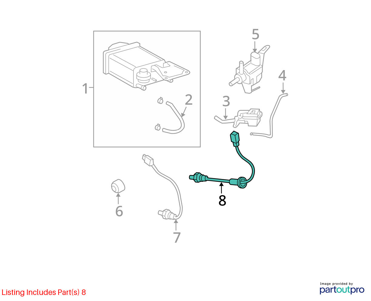 2006-2016 Toyota Yaris Rear Downstream Oxygen Sensor Denso OEM 89465-52430
