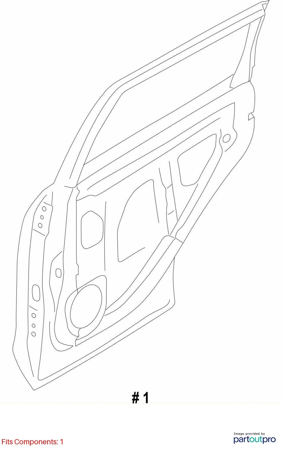 2019-2024 Subaru Forester Left Rear Door Shell Complete Blue SAZ 60409SJ0109P