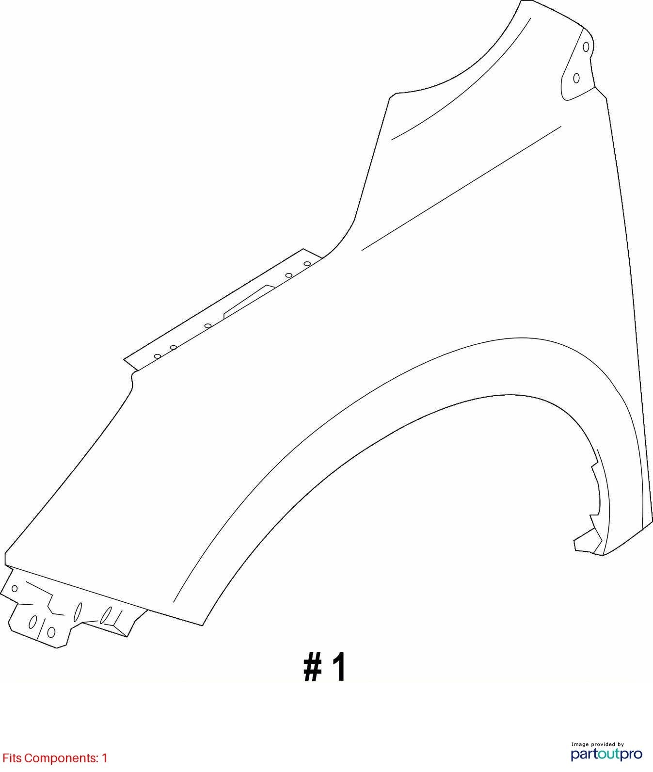 2019-2024 Subaru Forester Left Front Fender Horizon Blue Pearl SAZ 57120SJ0109P