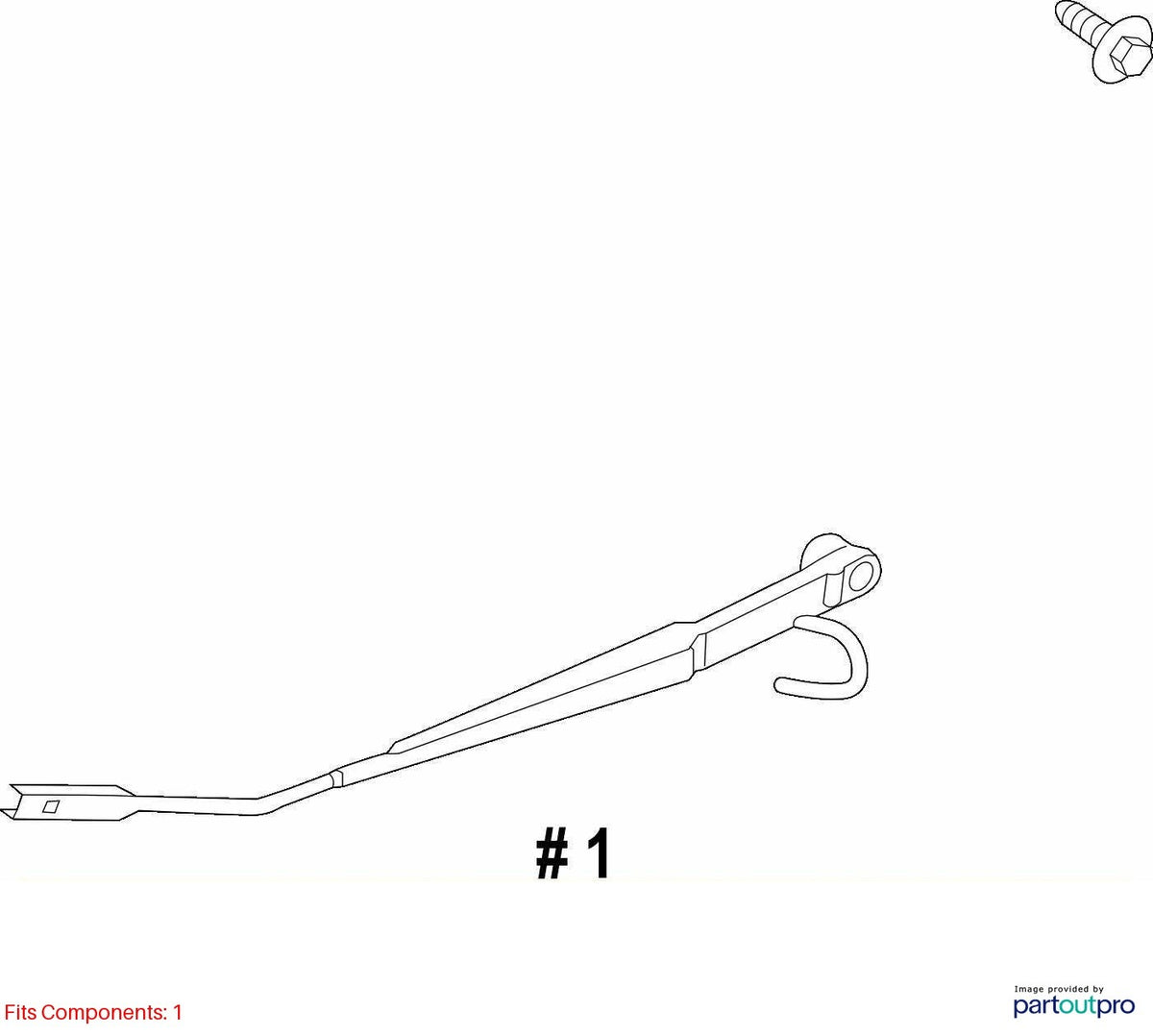 2019-2021 Subaru Forester Front Right Side Windshield Wiper Arm OEM 86532SJ100
