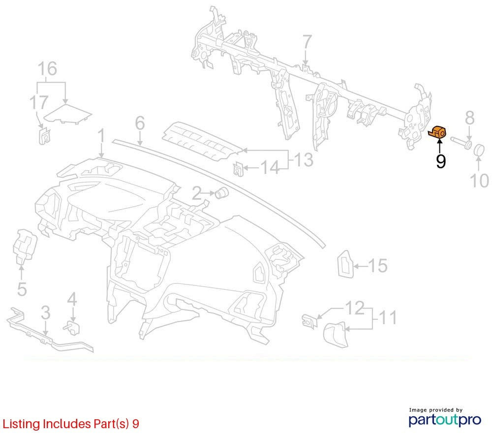 18-25 Subaru Forester Front Dash Center Upper Trim Cover Panel OEM 66241FL000