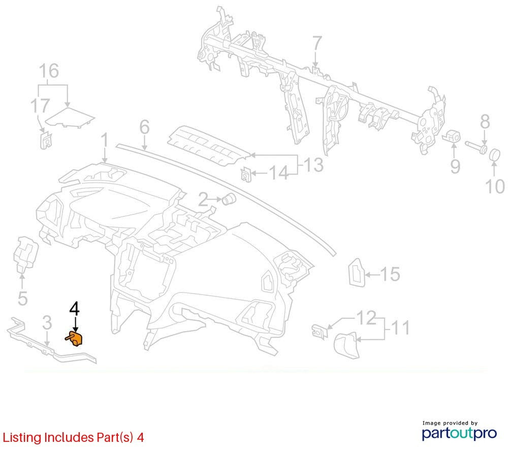2019-2025 Subaru Forester Right Passenger Side Dash Panel Trim OEM 66073FL000