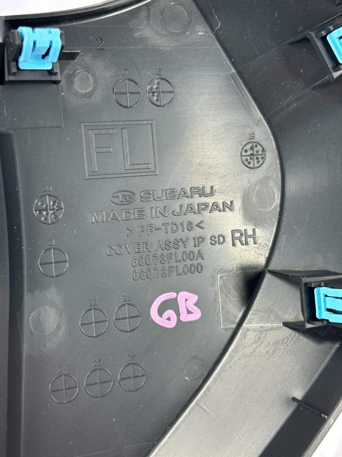 2019-2025 Subaru Forester Right Passenger Side Dash Panel Trim OEM 66073FL000