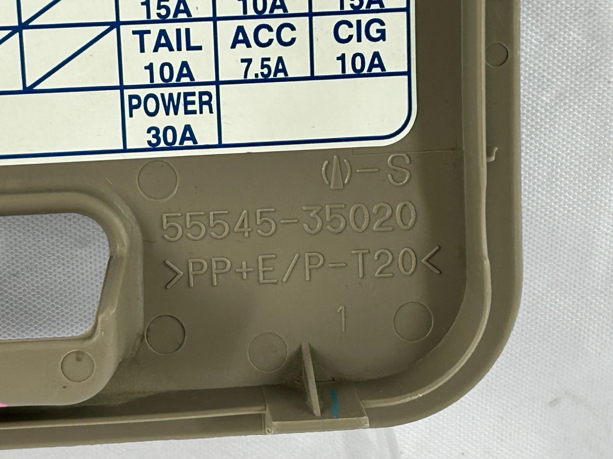 2003-2009 Toyota 4Runner Dash Fuse Panel Opening Cover Lid Brown OEM 55545-35020