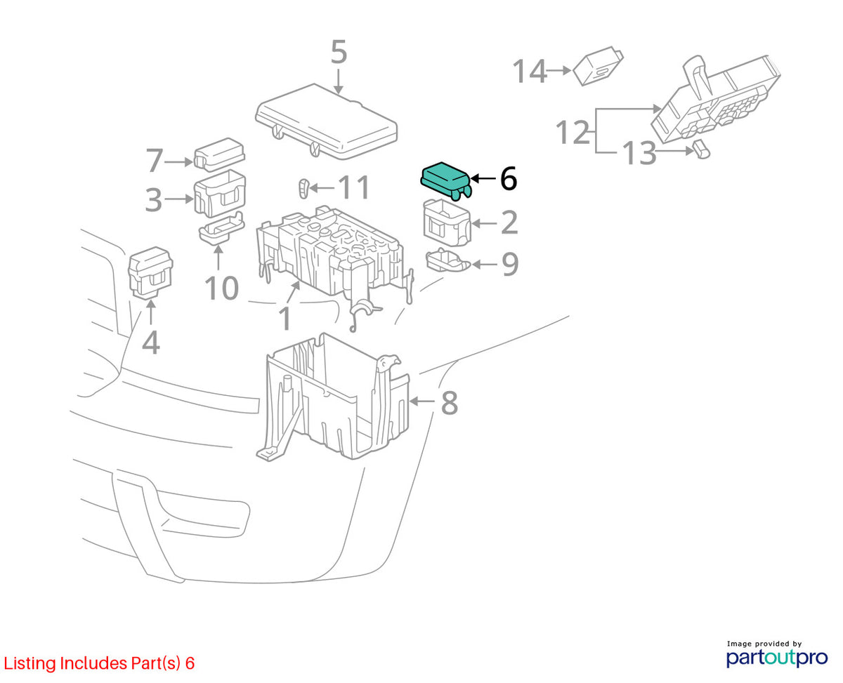 03-09 Toyota 4Runner Fuse Box Upper Relay Block Cover Lid Cap OEM 82662-3D160