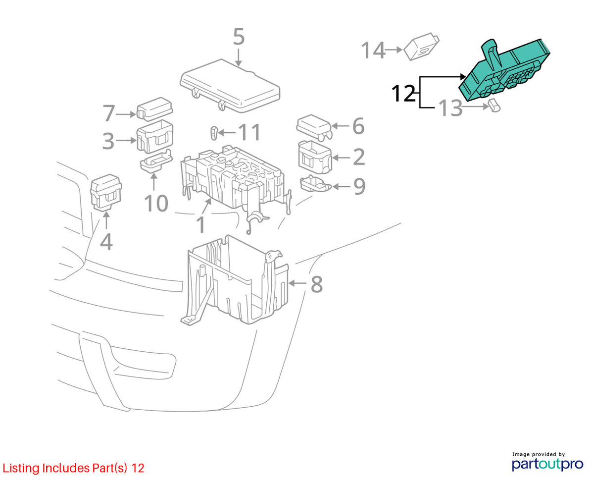 2003-2005 Toyota 4Runner Interior Junction Block Fuse Relay Box OEM 82730-35350