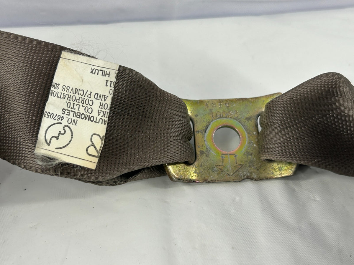 1996-1999 Toyota 4Runner Rear Lap Seat Belt Center Strap Brown OEM 73300-35010