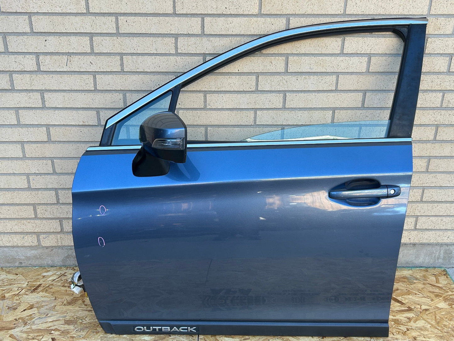 2015-2019 Subaru Outback Left Front Door Shell Complete Blue H1C 60009AL13A9P