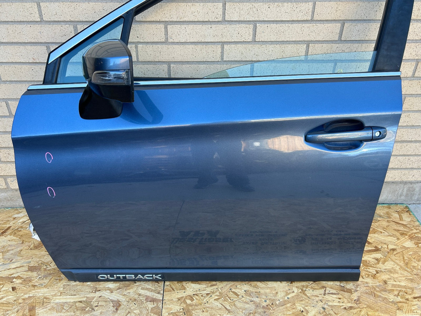 2015-2019 Subaru Outback Left Front Door Shell Complete Blue H1C 60009AL13A9P