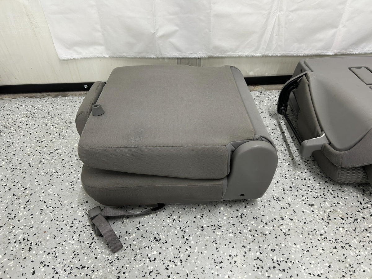 03-09 Toyota 4runner Rear Third Row Seats Complete Set Gray OEM 71710-35010