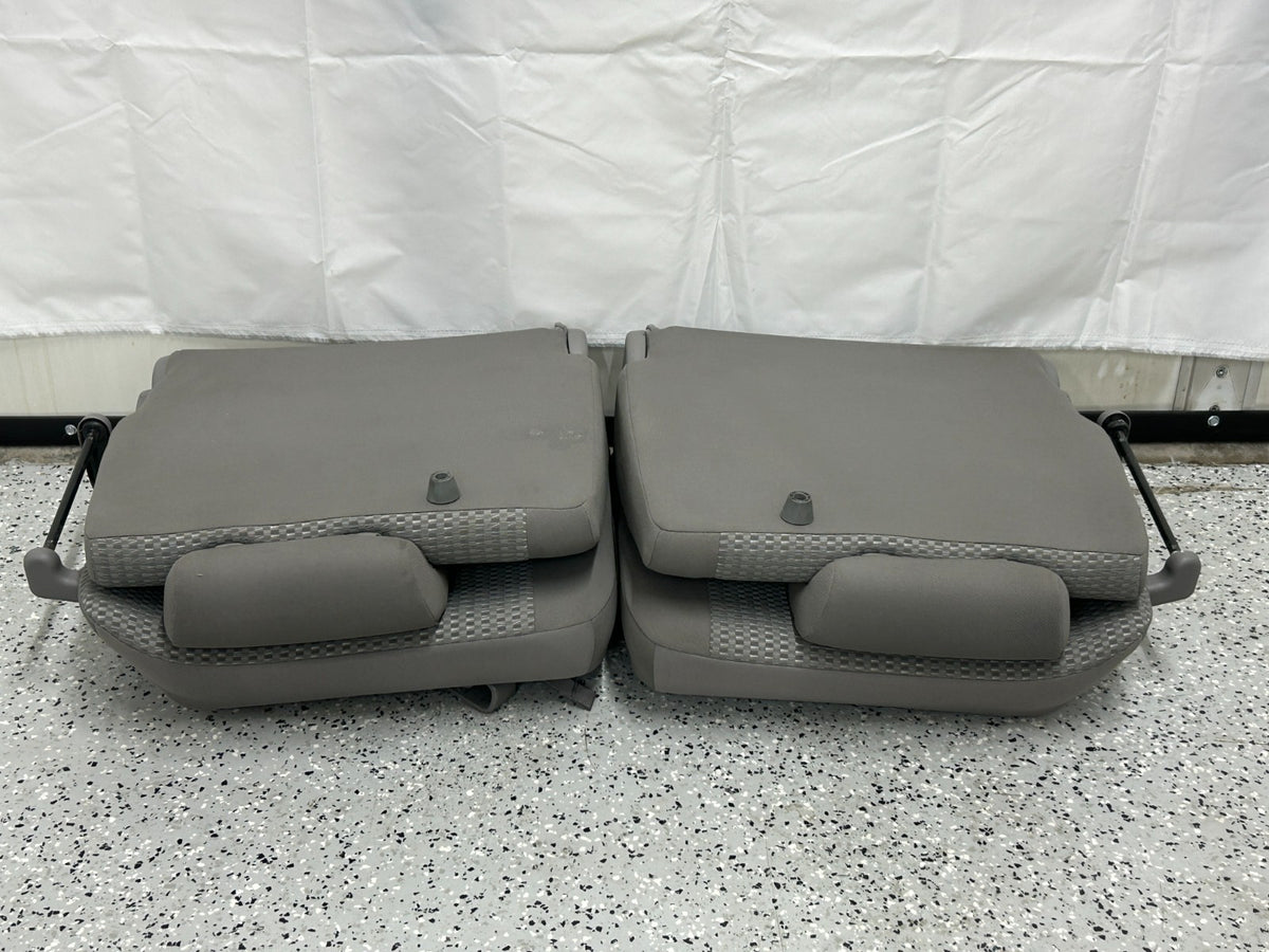 03-09 Toyota 4runner Rear Third Row Seats Complete Set Gray OEM 71710-35010