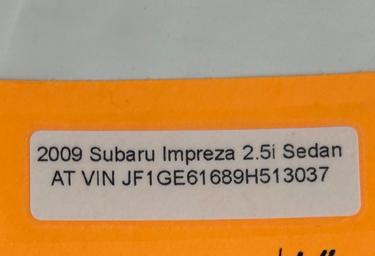 2008-2010 Subaru Impreza Left Driver Side Door Rear View Mirror OEM 91036FG090