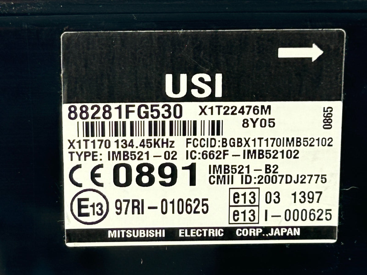 2009 Subaru Impreza Multifunction Integrated Control Module OEM 88281FG530