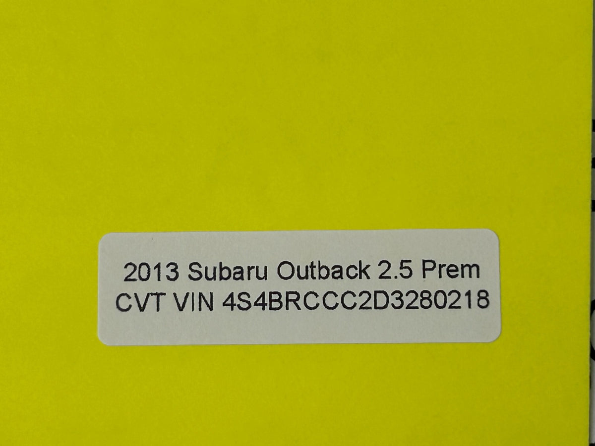 10-14 Subaru Outback Front Right Door Window Glass Guide Channel OEM 61240AJ02A9