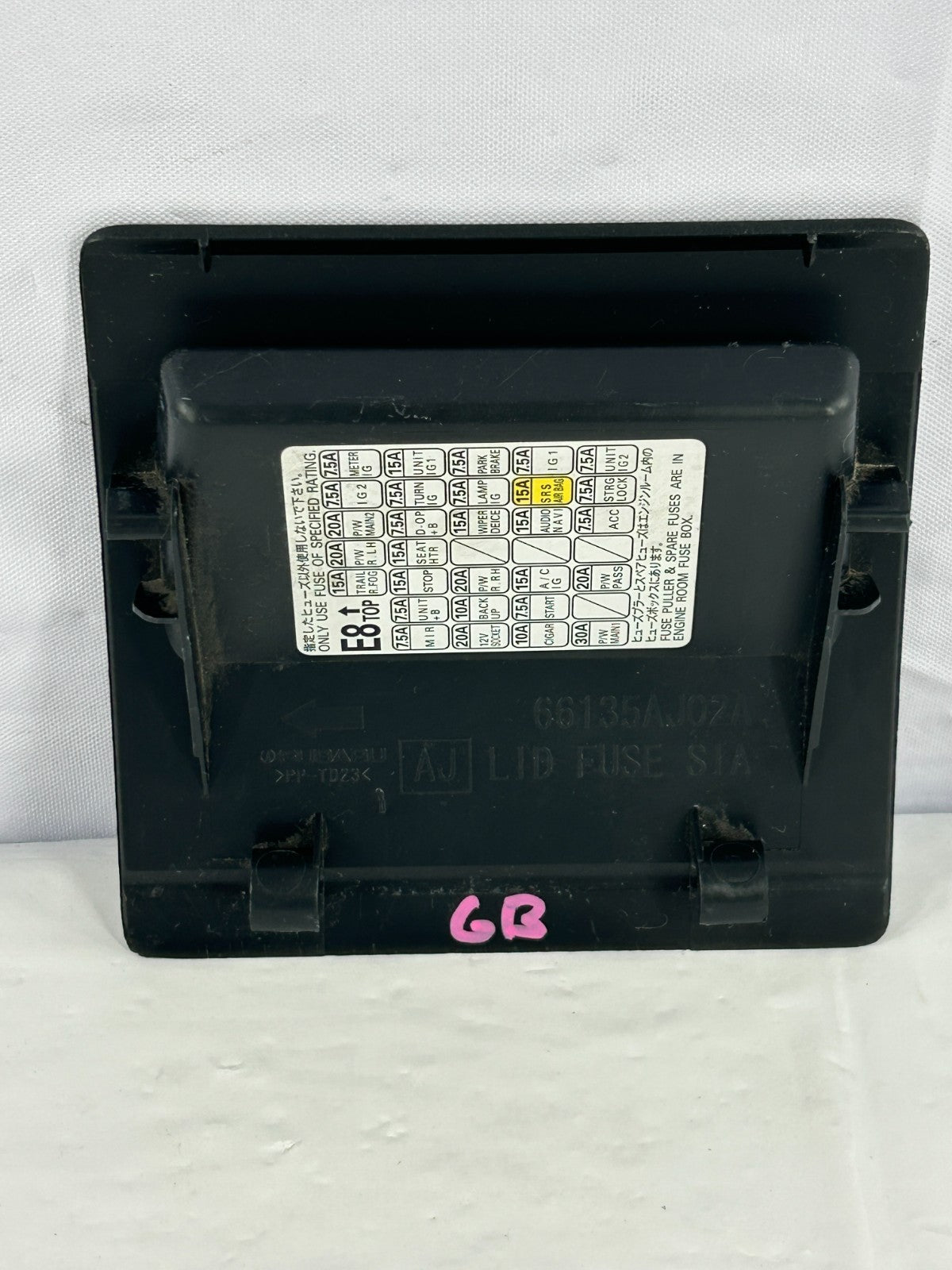 2013-2014 Subaru Outback Interior Fuse Box Lid Cover Trim Black OEM 66135AJ01AVH