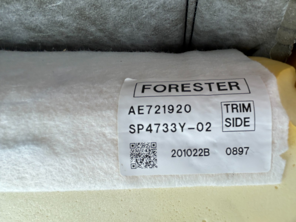 2019-2024 Subaru Forester Front Right Seat Upper Back Cushion OEM 64150SJ081QA