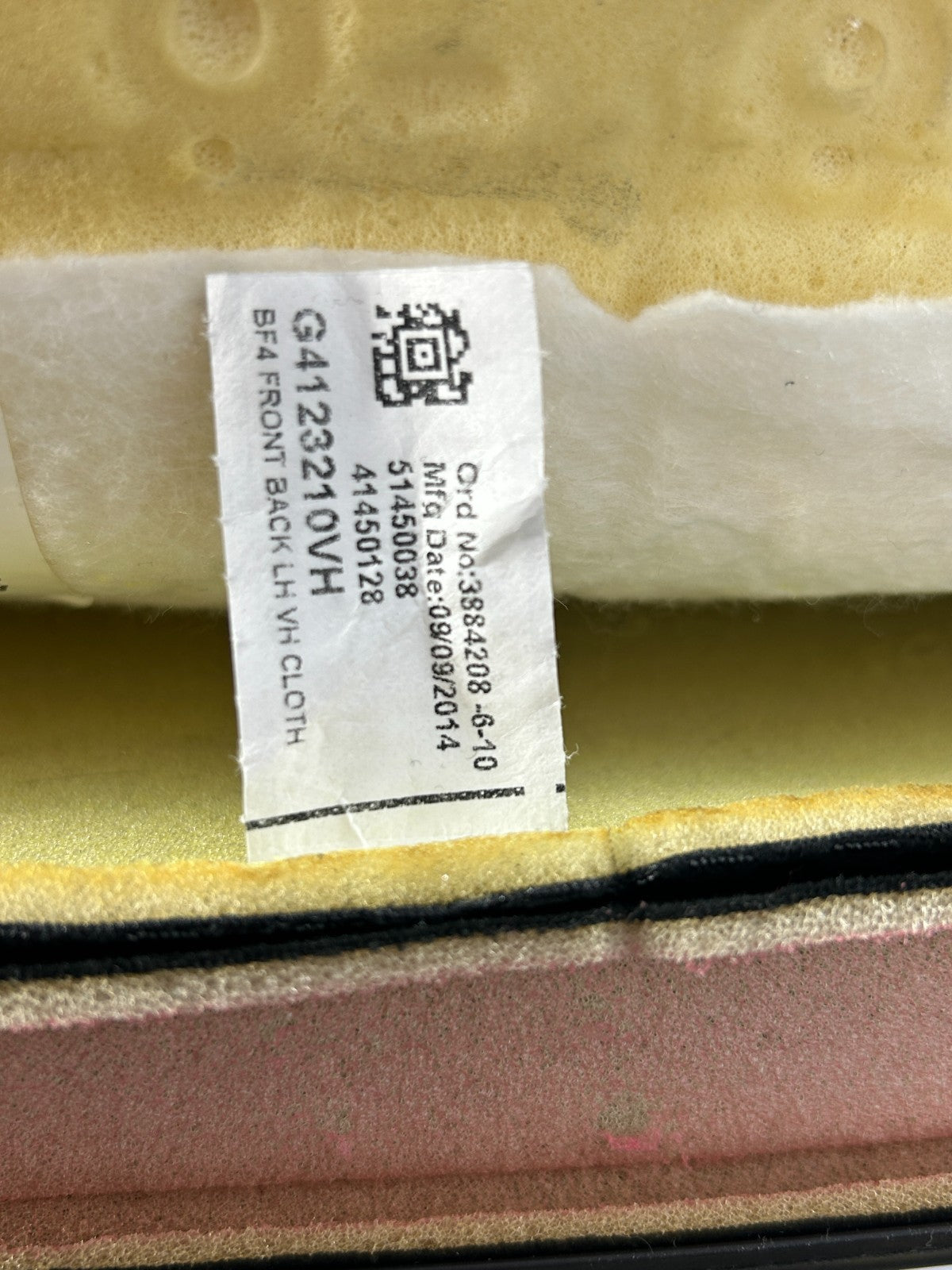 15-17 Subaru Outback Front Left Driver Seat Upper Back Cushion OEM 64150AL03AVH