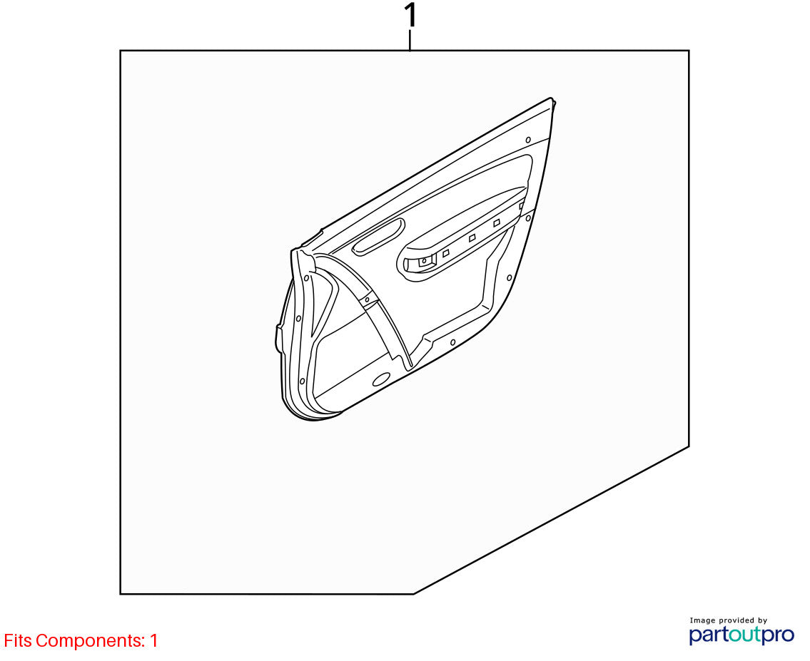 2007-2009 Mazda CX-9 Front Right Door Interior Trim Panel OEM TD11-68-430R-34