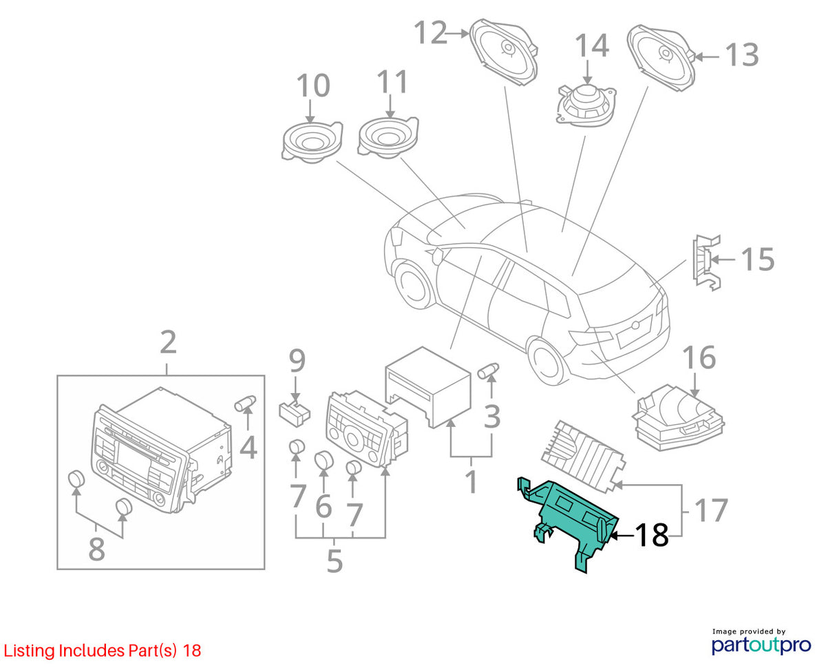 07-12 Mazda CX-9 Audio Equipment Radio Amplifier w/ Mount Bracket OEM TD1366920