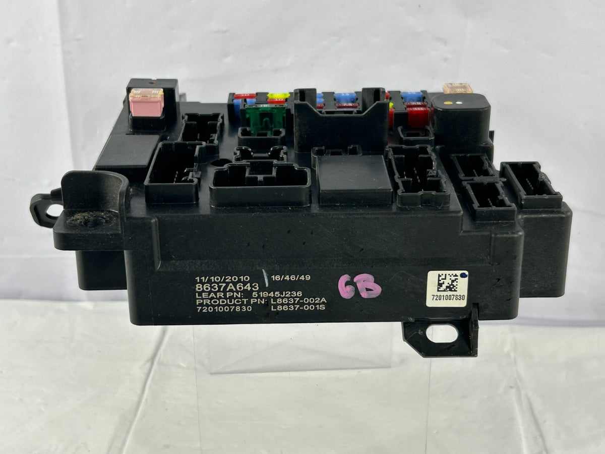 2008-2013 Mitsubishi Outlander Interior Cabin Fuse Box Relay Block OEM 8637A643