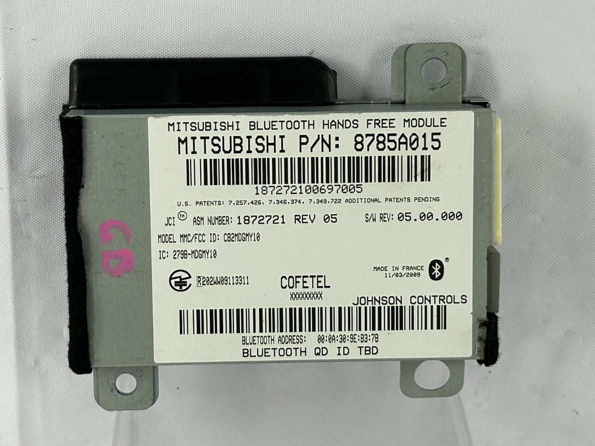 2010-2016 Mitsubishi Outlander Bluetooth Telephone Control Module OEM 8785A015