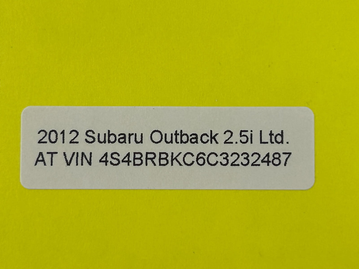 2010-2012 Subaru Outback Engine Throttle Body Valve Assembly OEM 16112AA350