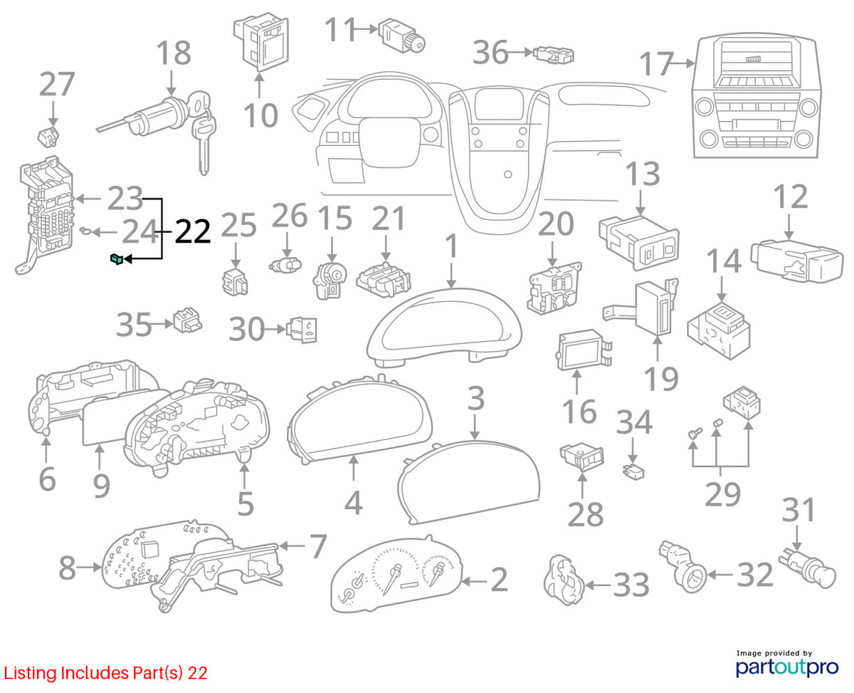 2000-2003 Lexus RX300 Interior Cabin Fuse Box Junction Module OEM 82730-48022