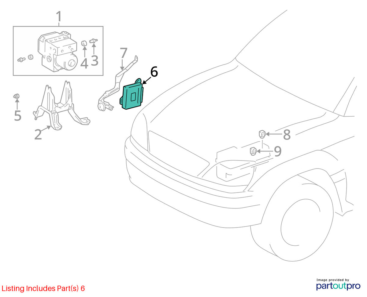 2002-2003 Lexus RX300 ABS Brake Skid System Control Module OEM 89540-48290