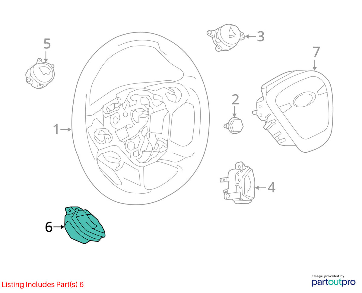 14-17 Ford Transit Connect Steering Wheel Cruise Control Switch OEM DT1T-9E740-A