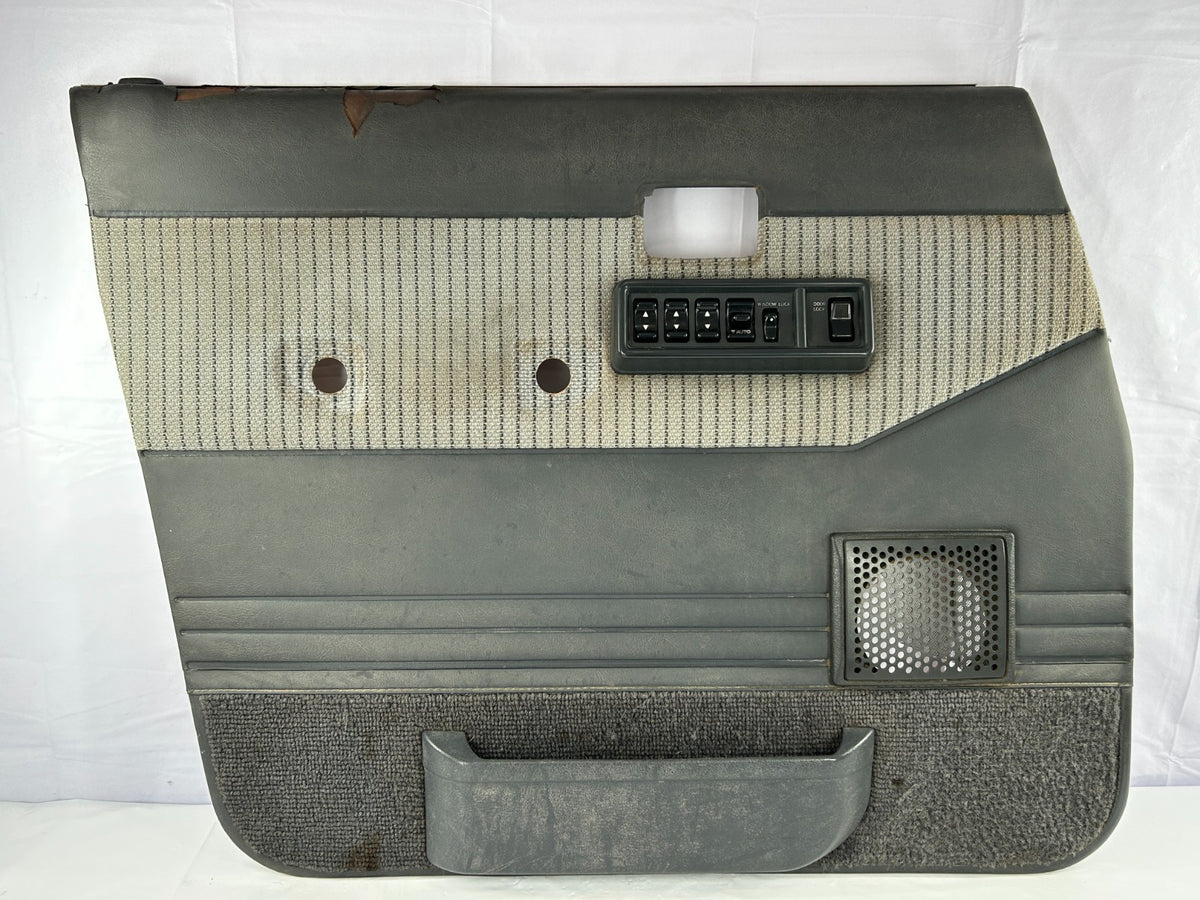 1988-1990 Toyota Land Cruiser Front Left Door Panel Card Gray OEM 67620-90G07-03